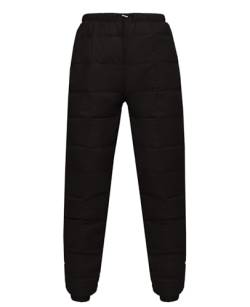 HOTIAN Damen Daunenhose Ultraleichte Winter Warme Daunenhose Jogginghose Winddicht Winterhose Wasserabweisend Warme Daunenhose Black L von HOTIAN