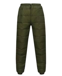 HOTIAN Damen Daunenhose Ultraleichte Winter Warme Daunenhose Jogginghose Winddicht Winterhose Wasserabweisend Warme Daunenhose Green S von HOTIAN