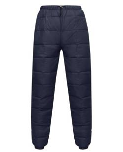 HOTIAN Damen Daunenhose Ultraleichte Winter Warme Daunenhose Jogginghose Winddicht Winterhose Wasserabweisend Warme Daunenhose Navy M von HOTIAN