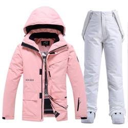 HOTIAN Damen Ski Jacke und Hosen 2 Teilig Set Skianzug Damen Wasserdicht Winddicht Winter Warme SkiSchnee Skifahren Sätze Snowboard Set von HOTIAN