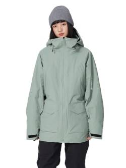 HOTIAN Damen Skijacke Winterjacke Wasserdicht Winddicht Warm Dicke Skijacke Outdoor Funktionsjacke Full Zip Winterwandern Ski Sports Freizeitjacke Snowboardjacke von HOTIAN