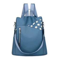 Damen Rucksack Stoff Umhängetasche Mädchen Schulrucksack Damen Reiserucksack (Blue) von HOTIPS