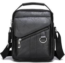 Herrentaschen Crossbody Umhängetasche für Männer Spaltleder Messenger Tote Bag Travel Business (B) von HOTIPS