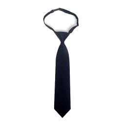 HOTMNTY Krawatte Kinder Jungen,Jungen Clip Krawatte,Vorgebundene Krawatten für Jungen,Verstellbare Kinder Vorgebunden Krawatte,Lain Farbige Formale Krawatte,für Formelle Schuluniformen (Marineblau) von HOTMNTY