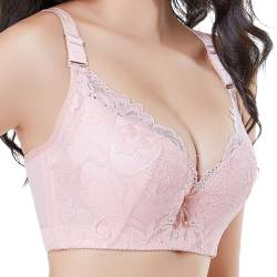 Frauen Push Sexy Plus Spitzen-BH Komfort-Dessous Frauen Breiter Rücken Spitzen-BH von HOUKIG