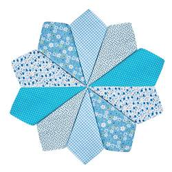 HOULIFE Damen Blumen Taschentücher aus Reiner Baumwolle Blau Stofftaschentücher für Alltagsgebrauch 5/10 Stücke 36x36cm Muttertagsgeschenk von HOULIFE