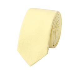 HOULIFE Slim Herren Krawatten - Solide Herren Krawatte, Krawatten für Herren aus Baumwolle, Skinny Krawatten zur Hochzeitsfeier, Party (Gelb) von HOULIFE