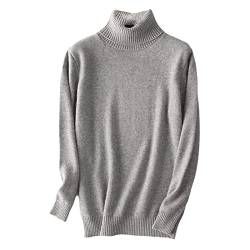 HOURVNEI Super warmer Kaschmir Rollkragenpullover Herren Kleidung Herbst Winter Strickpullover Pulli, dunkelgrau, Large von HOURVNEI