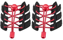 HOUSON 4 Paar 120cm Elastische Schnürsenkel mit Schnellverschluss, Reflektierend Schnellschnürsystem für Sneaker, Laufschuhe, Sporschuhe Rot von HOUSON