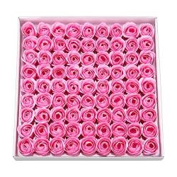 81 Stück Seifenblumen Badeseife Rosenblüte, Duftender Rosenblütenstrauß, Pflanzen-Seife für Jahrestag/Geburtstag/Hochzeit/Valentinstag von HOUSWEETY