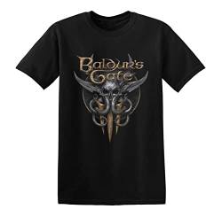 Baldurs Gate 3 Shirt Fantasy Role Playing Video Game Black White T-Shirt Black M von HOUYI