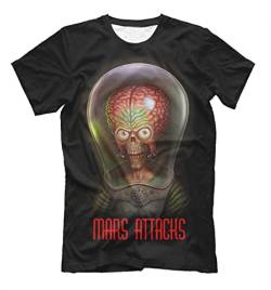 Mars Attacks t-Shirt Print Cult Movies Black XXL von HOUYI