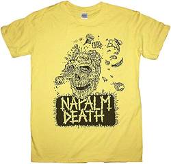 Napalm Death Hatred Surge Carcass Brutal Truth Terrorozer New Yellow T-Shirt Banana Yellow XL von HOUYI