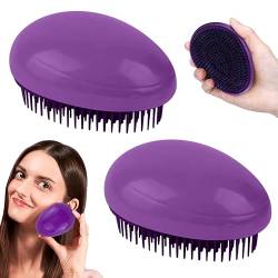 2-teiliges Mini-Haarbürsten-Set, umweltfreundliche Entwirrungsbürste für nasses und trockenes Haar, Haarbürsten für Frauen, Taschenhaarbürste für unterwegs, Größe 11,5 cm von HOVUK