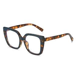 Zubehör, Katzenaugen-Sonnenbrille mit großem Rahmen, Vintage-Stil, UV400, lässig, flache, helle Brille, Brillenschirme für Erwachsene, Damen, Herren, C15, Einheitsgröße von HPIRME