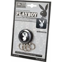 HR Autocomfort Schlüsselanhänger Set Schwarzer PLAYBOY Schlüsselanhänger Emblem Häschen BLACK BUNNY Relief von HR Autocomfort