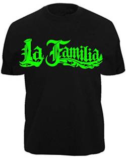 T-Shirt LA Familia - LA VIDA LOCA - Black Pearl Auto Motorrad MI Decal Shirt XXX (XXL, Schwarz) von HR-WERBEDESIGN