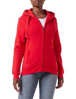 HRM Damen 807 Premium Hooded Jacket I Fair Trade Frauen Kapuzenjacke, 320 g/m² I Aus 70% Baumwolle & 30% recyceltem Polyester, red, 3XL von HRM