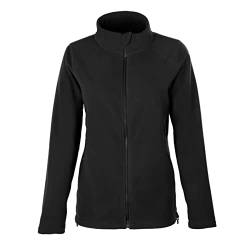 HRM Damen Full- Zip Fleece Jacket, Schwarz, XS von HRM