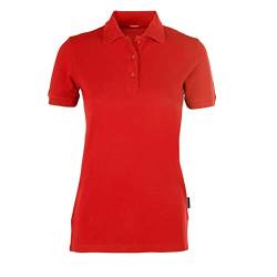 HRM Damen Heavy Performance Polo, rot, Gr. 4XL I Premium Polo-Shirt Damen I Basic Polohemd bis 60°C waschbar I Hochwertige & nachhaltige Damen-Oberteile I Workwear von HRM