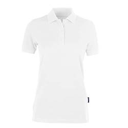 HRM Damen Heavy Polo, weiß, Gr. 3XL I Premium Polo-Shirt Damen aus 100% Baumwolle I Basic Polohemd bis 60°C waschbar I Hochwertige & nachhaltige Damen-Oberteile I Workwear von HRM