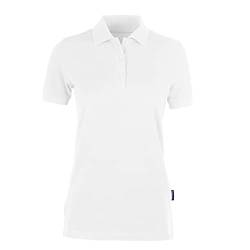 HRM Damen Heavy Polo, weiß, Gr. XL I Premium Polo-Shirt Damen aus 100% Baumwolle I Basic Polohemd bis 60°C waschbar I Hochwertige & nachhaltige Damen-Oberteile I Workwear von HRM