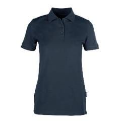 HRM Damen Heavy Stretch Polo, navy, Gr. L I Premium Polo-Shirt Damen aus 95% Baumwolle & 5% Elasthan I Basic Polohemd bis 40°C waschbar I Hochwertige & nachhaltige Damen-Oberteile I Workwear von HRM