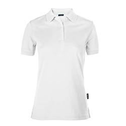 HRM Damen Luxury Polo, weiß, Gr. 4XL I Premium Polo-Shirt Damen aus 100% Baumwolle I Basic Polohemd bis 60°C farbecht waschbar I Hochwertige & nachhaltige Damen-Oberteile von HRM