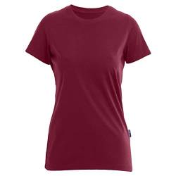 HRM Damen Luxury Round F T-Shirt, Bordeaux/Burgundy, XS von HRM