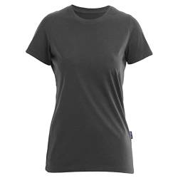 HRM Damen Luxury Round F T-Shirt, Darkgrey, 3XL von HRM