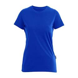 HRM Damen Luxury Roundneck Tee, Royalblau, Gr. L I Premium T-Shirt Damen Rundhalsausschnitt aus 100% Bio-Baumwolle I Basic Shirt Damen bis 60°C waschbar I Hochwertige & nachhaltige Damen-Oberteile von HRM