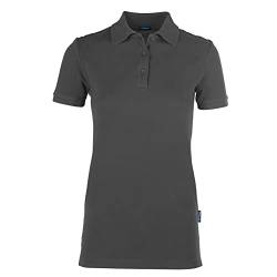 HRM Damen Luxury Stretch Polo, dunkelgrau, Gr. 3XL I Premium Polo-Shirt Damen aus 95% Baumwolle & 5% Elasthan I Basic Polohemd bis 40°C farbecht waschbar I Hochwertige & nachhaltige Damen-Oberteile von HRM