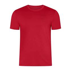 HRM Herren Heavy Luxury Roundneck Tee, rot, Gr. XS I Fair Trade T-Shirt Herren mit Rundhalsausschnitt I Nachhaltig & aus 100% Bio-Baumwolle von HRM