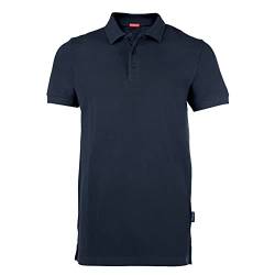 HRM Herren Heavy Performance Polo, Navy, Gr. L I Premium Polo Shirt Herren I Basic Polohemd bis 60°C waschbar I Hochwertige & nachhaltige Herren-Bekleidung I Workwear von HRM