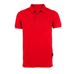 HRM Herren Heavy Polo, rot, Gr. L I Premium Polo Shirt Herren aus 100% Baumwolle I Basic Polohemd bis 60°C waschbar I Hochwertige & nachhaltige Herren-Bekleidung I Workwear von HRM
