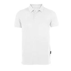 HRM Herren Heavy Polo, weiß, Gr. L I Premium Polo Shirt Herren aus 100% Baumwolle I Basic Polohemd bis 60°C waschbar I Hochwertige & nachhaltige Herren-Bekleidung I Workwear von HRM