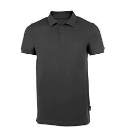 HRM Herren Heavy Stretch Polo, dunkelgrau, Gr. L I Premium Polo Shirt Herren aus 95% Baumwolle & 5% Elasthan I Basic Polohemd bis 40°C waschbar I Hochwertige & nachhaltige Herren-Kleidung I Workwear von HRM