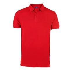 HRM Herren Luxury Polo, rot, Gr. L I Premium Polo Shirt Herren aus 100% Baumwolle I Basic Polohemd bis 60°C farbecht waschbar I Hochwertige & nachhaltige Herren-Bekleidung von HRM