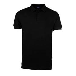 HRM Herren Luxury Polo, schwarz, Gr. 2XL I Premium Polo Shirt Herren aus 100% Baumwolle I Basic Polohemd bis 60°C farbecht waschbar I Hochwertige & nachhaltige Herren-Bekleidung von HRM