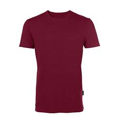 HRM Herren Luxury Roundneck Tee, bordeaux, Gr. 4XL I Premium T-Shirt Herren Rundhalsausschnitt aus 100% Bio-Baumwolle I Basic T-Shirt bis 60°C waschbar I Hochwertige & nachhaltige Herren-Bekleidung von HRM