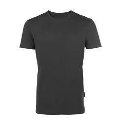 HRM Herren Luxury Roundneck Tee, darkgrey, Gr. L I Premium T-Shirt Herren Rundhalsausschnitt aus 100% Bio-Baumwolle I Basic T-Shirt bis 60°C waschbar I Hochwertige & nachhaltige Herren-Bekleidung von HRM