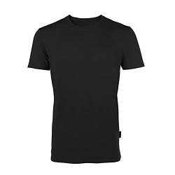 HRM Herren Luxury Roundneck Tee, schwarz, Gr. 2XL I Premium T-Shirt Herren Rundhalsausschnitt aus 100% Bio-Baumwolle I Basic T-Shirt bis 60°C waschbar I Hochwertige & nachhaltige Herren-Bekleidung von HRM