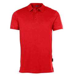 HRM Herren Luxury Stretch Polo, rot, Gr. 2XL I Premium Polo Shirt Herren aus 95% Baumwolle & 5% Elasthan I Basic Polohemd bis 40°C waschbar I Hochwertige & nachhaltige Herren-Bekleidung von HRM