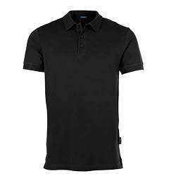 HRM Herren Luxury Stretch Polo, schwarz, Gr. 4XL I Premium Polo Shirt Herren aus 95% Baumwolle & 5% Elasthan I Basic Polohemd bis 40°C waschbar I Hochwertige & nachhaltige Herren-Bekleidung von HRM