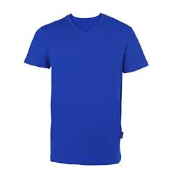 HRM Herren Luxury V-Neck Tee, royalblau, Gr. 2XL I Premium T-Shirt Herren V-Ausschnitt aus 100% Bio-Baumwolle I Basic T-Shirt bis 60°C waschbar I Hochwertige & nachhaltige Herren-Bekleidung von HRM