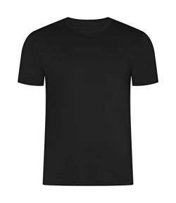 HRM Herren Luxury V-Neck Tee, schwarz, Gr. 2XL I Premium T-Shirt Herren V-Ausschnitt aus 100% Bio-Baumwolle I Basic T-Shirt bis 60°C waschbar I Hochwertige & nachhaltige Herren-Bekleidung von HRM
