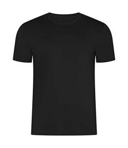 HRM Herren Luxury V-Neck Tee, schwarz, Gr. L I Premium T-Shirt Herren V-Ausschnitt aus 100% Bio-Baumwolle I Basic T-Shirt bis 60°C waschbar I Hochwertige & nachhaltige Herren-Bekleidung von HRM