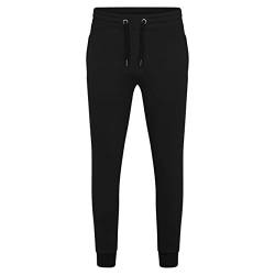 HRM Unisex 1500 Premium Joggingpants I Fair Trade Jogginghose Damen & Herren, 285 g/m² I Aus 70% Baumwolle & 30% recyceltem Polyester, Black, 4XL von HRM