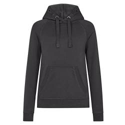 HRM Unisex 2005 Kid‘s Premium Raglan Hoody, dunkelgrau I Fair Trade Hoodie Kinder mit Kapuze, 320 g/m² I Aus 70% Baumwolle & 30% recyceltem Polyester, Darkgrey, 128 von HRM