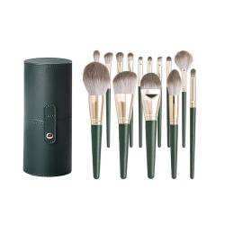 Make up Pinsel 14 pcs Professionelles Pinselset Make-up Kosmetik Schminkpinsel Kit für Pudercreme Puder Foundation Lidschatten Concealer Eyeshadow Schmink Pinsel mit Tasche von HSAJS